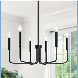 Black 6-Light Farmhouse Chandelier Industrial Modern
Dining Room Lighting